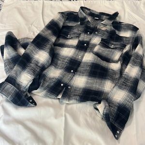 Navy Flannel Duster